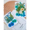 Paquete de Materiales DIY de Flores Secas Flores Prensadas Hechas a Mano Flores Conservadas Marcadores de Libros de Flores Prensadas Hojas de Árbol Real Plantas Pegatinas de Resina Maquillaje Facial