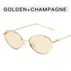 Gafas de sol retro de montura pequeña para mujer, moda de Instagram, lujo ligero, gafas ovaladas versátiles, tendencia europea y americana, gafas metálicas personalizadas
