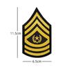 Chaqueta bomber táctica bordada estilo militar con diseño de abanico, estilo Eaulets US. Parche de tela bordado con velcro para brazalete con insignia de nivel militar