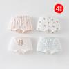 Shorts Infantis, Categoria A, Roupa Íntima de Verão, Pacote com Quatro, Calça de Casa para Bebê, Pijama Estampado para Bebê Menina, Roupas Infantis Anyang