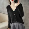 Cardigã de tricô transfronteiriço, cardigã suéter plus size para mulheres, cardigã de corte solto, casaco curto de outono e inverno, casaco de manga comprida feminino
