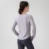 Top Deportivo Holgado de Secado Rápido para Mujer 2025 Nueva Ropa de Yoga Camiseta de Manga Larga Transpirable Aspecto Adelgazante Ropa para Correr Fitness