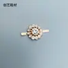 Novas Sandálias de Caverna Sapato Cruzado Fivela de Sapato Chinelos Material Di Prata Galvanizada Flor Estrela Acessórios de Joia Strass Fivela de Sapato