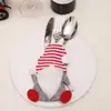 Novas Decorações de Restaurante de Natal Sacos para Talheres Boneco Sem Rosto Velho da Floresta Conjunto de Talheres de Natal Conjunto de Talheres