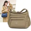 2025 Nueva Bolsa Cruzada de Gran Capacidad Bolsa Ligera de Tela Bolsa para Madres de Mediana Edad Bolso de Hombro con Compartimentos Grandes Mochila de Viaje para Mujeres