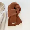 Bufanda de Punto Coreana para Mujer en Otoño e Invierno Nuevo Estilo Cálida Nicho Simple Versátil Engrosada Protección de Cuello de Gama Alta Bufanda a Prueba de Frío