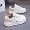 Sapatos Femininos, novos tênis brancos populares respiráveis de outono, com sola grossa, que aumentam a altura, confortáveis, sapatos casuais versáteis, tênis 8503