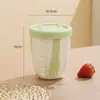 Taza de Fruta Estilo Ins Desayuno Taza Salah con Tapa a Prueba de Fugas para Exterior y Taza de Picnic Taza Drenaje Avena Taza de Fruta de Plástico