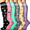Calcetines de Compresión Estilo Panda Transfronterizos para Deportes y Fitness, Calcetines Largos Elásticos Adelgazantes para Piernas, Pedido Mínimo 1 Par, Compresión Fuerte Moldeadora de Verano