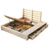 Cama sem cabeceira com armazenamento, cama com três gavetas de armazenamento, cama tatami para apartamento pequeno, cama com estrado de ripas com gavetas, cama de couro