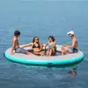 Plataforma Inflável de PVC Escovado Plataforma Flutuante Inflável Portátil Rede Aquática Cadeira Lounge de Piscina Doca Flutuante Aquática Transfronteiriça