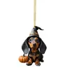 Colgante para Coche de Perro Salchicha Dálmata Calabaza 2D Transfronterizo Colgante para Espejo Retrovisor Colgante Acrílico