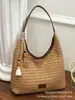 Bolso Tejido de Paja para Vacaciones en la Playa de Verano para Mujer 2026 Nuevo Bolso de Hombro para el Trabajo Bolso Tote Tejido Bolso Cubo