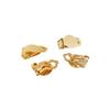 Clip para oreja con parche de color oro de 14 quilates, chapado en cobre, accesorios para aretes de oro de 18 quilates, material de joyería para orejas hecho a mano.