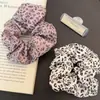 Faixa de Cabelo Retro Americana com Estampa de Leopardo para Mulheres Novo Estilo 2025 Corda de Cabelo Personalizada de Alta Qualidade Acessório de Cabelo Grande de Alta Elasticidade