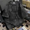 2026 Nueva Camiseta de Manga Corta Tie-dye para Hombre Marca de Tendencia Solona Verano Casual Holgada Manga de Cinco Puntos Camiseta Juvenil