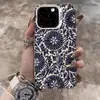 Padrão Azul Retrô Adequado para Apple 17Air Novo Modelo Iphone16Promax Transfronteiriço 15Pro Elegante 14 Moderno