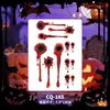 Pegatinas de tatuaje de Halloween con múltiples diseños al por mayor: calabaza, fantasma, araña, calavera, varias cicatrices sangrientas, heridas falsas