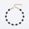 Pulsera de Acero Inoxidable con Esmalte de Polvo Goteante Chapado al Vacío en Oro de 18 Quilates Acero de Titanio Joyería Moda Elegante Gama Alta Estilo Ins