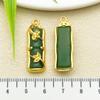 Estilo chinês esmalte verde fivela segura saco da sorte cabaça lótus pingente pulseira colar acessórios material feito à mão