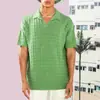 Camisa Polo de Punto Transpirable para Hombre de Verano, Comercio Exterior Transfronterizo, Moderna, Sencilla, Casual, Tejido Transpirable Ideal para Vacaciones