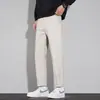 Calças Casuais Cropped Masculinas Novas Outono 2026, Slim Fit, Calças Masculinas Tendência 100% Algodão para Outono