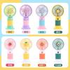 Novo Ventilador de Mão Mini Flor de Verão Desenho Animado Mini Portátil de Mão Ventilador Elétrico de Alta Eficiência com Sensor de Gelo Atacado