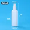 Botella rociadora blanca opaca de HDPE de 30 ml, 50 ml, 100 ml para venta al por mayor, botella rociadora pequeña de rociado lateral, botella rociadora de alcohol