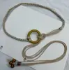 Nueva Cadena de Cintura Bohemia Retro con Borlas para Mujer, Exquisita Cuerda de Cintura Tejida a Mano con Falda, Cinturón de Cintura de Alta Gama
