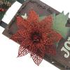 Decoración floral navideña 15cm diseño de escena festiva ratán árbol de Navidad colgante suave artesanía polvo dorado comercio exterior