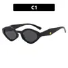 Gafas de sol de rombo con agujero redondo, montura pequeña, para mujer, sensación de alta gama, gafas de sol con protección UV, personalidad de celebridad de internet ins