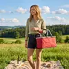 Amazon Bolsa de Mano para Camping Tela Oxford Cesta Aislada Papel de Aluminio Espesado Plegable Cesta de Picnic para Camping bolsa térmica