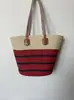 Bolsa de Palha Simples de Ombro Versátil Nova Bolsa de Palha de Grande Capacidade Bolsa Tecida Bolsa Tote Bolsa de Praia para Férias à Beira-Mar Feminina