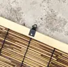 Cortina de Palha Carbonizada Retrô Cortina de Bambu Persiana Rolo Cortina de Grama Decoração Guarda-sol Divisória Cortinas de Chão a Teto para Varanda Grama Trançada Fixa,