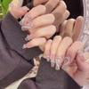 Estilo Lujo Ligero Usar Armadura Mariposa de Cristal Polvo Diamante Roto Flash Degradado Lazo Diamante Usar Arte de Uñas Arte de Uñas Nupcial