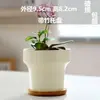 Macetas de Cerámica con Platos para Uso Doméstico al por Mayor, Macetas para Suculentas de Estilo Ins Simple Lujo Ligero Estilo Crema, Disponible para Dropshipping