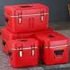 Caja de Acero Inoxidable para Conservar el Frío y Aislamiento Térmico Juego de 4 Piezas Calentador de Comida Contenedor de Almacenamiento Térmico