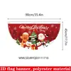 Nueva decoración colgante de bandera de medio círculo navideña transfronteriza para ambiente fotográfico, tela de fondo de pancarta de muñeco de nieve navideño