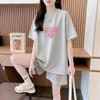 Conjunto de Pijama de Seda de Leite Novo Estilo Roupa de Casa Conjunto de Pijama Solto Plus Size Roupa de Exterior Versátil Manga Curta Shorts Conjunto de Duas Peças