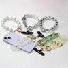 Cadena para teléfono móvil con perlas de estilo coreano para mujer, colgante con cuentas mixtas, cordón corto para teléfono móvil, correa de muñeca resistente a caídas