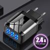 Cargador luminoso mariposa 3USB 2.4A solución IC smartphone tableta universal cabezal de carga de viaje Venta al por mayor