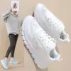 Zapatos Blancos Pequeños Moda Combinan con Todo Aliento de Primavera Transpirables Slip-on Zapatos de Mujer Ligeros Transpirables Zapatos Casuales Running Deportes Zapatos de Tabla
