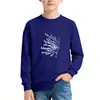 Sudadera Casual de Marca Popular y de Moda para Niños, Estilo Americano Elegante con Estampado de Letras, Manga Larga, Cuello Redondo, Chaqueta de Primavera Transfronteriza