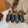 Mocasines Redondos Estilo Old Money para Mujer 2026 Otoño Hebilla Retro Planos Zapatos Individuales para Viajes Cortos Zapatos Pequeños de Cuero