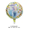 Globo de aluminio de 18 pulgadas con forma de bola Idioma occidental Cumpleaños Bebé Niños Decoración de fiesta Arreglo Globo de papel de aluminio Venta al por mayor
