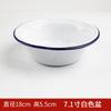 Cuenco de esmalte nostálgico de la vieja escuela con tapa, tazón para fideos instantáneos, ensalada de frutas, cuenco de hierro y porcelana, maceta roja, tazón para leche de soja