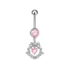 Gabei Moda Europeia e Americana Cruzada Menina Estilo Tendência Coração Lua Piercing Body Jewelry