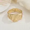 Pulsera Popular Transfronteriza de Metal Brillante con Forma de Ola Estilo Minimalista Europeo y Americano Pulsera Abierta Irregular Fábrica de Joyería para Mujer