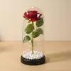 Ramo de Flores Eternas de Rosa Transfronterizo en Cúpula de Cristal, Caja de Regalo para el Día de San Valentín, Producto Terminado, Regalo de Navidad para el Día de la Madre