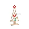 Decoraciones Navideñas Árbol de Navidad de Madera Adornos de Escritorio Regalos Creativos para las Fiestas Decoración para Fiestas Productos de Madera